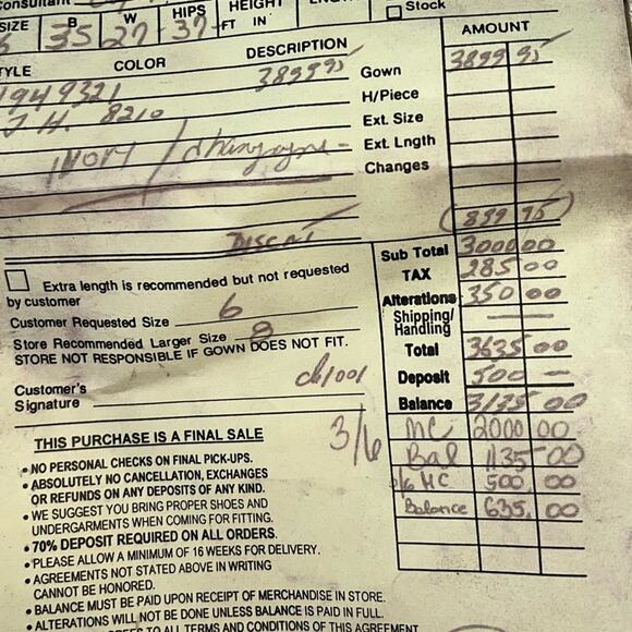 Stunning New $3900 JLM Couture Jim Hjelm Sweetheart Lace Overlay Wedding Gown! - Picture 12 of 12